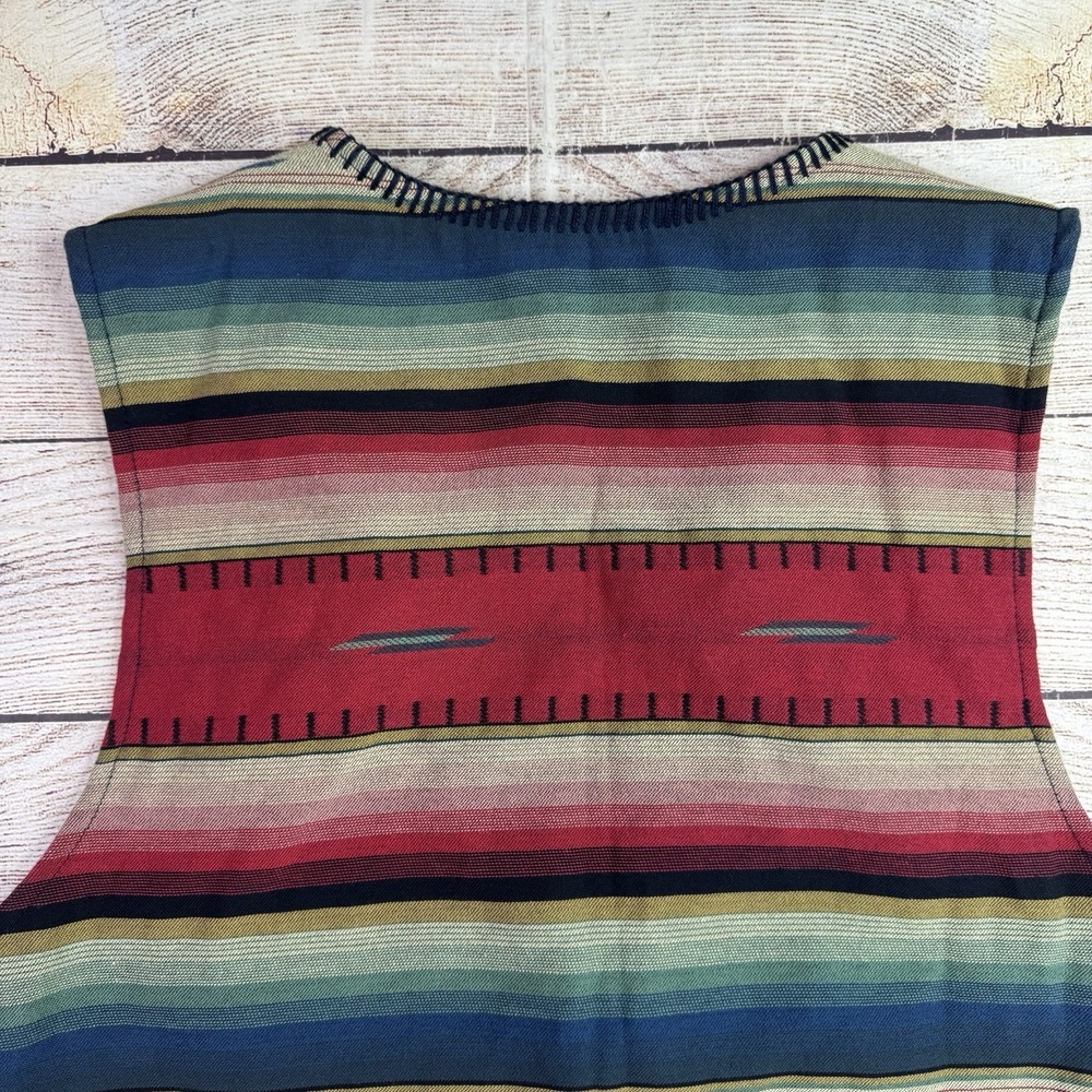 Vintage‎ RoughRider Circle T Vest Womens M/L SouthWestern Striped Concho Button - Picture 14 of 16